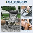 thumbnail image 6 of M optimized 2PCS Oversized Folding Camping Chair, Heavy Duty Outdoor Padded Portable Chair with Cup Holder, Cooler Bag, Side & Back Pocket, Wine Glass Holder, Bottle Opener, 450 LBS Capacity, 6 of 9