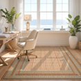 thumbnail image 3 of Design&I 8'x10' Ultra Soft Area Rug, Checkered Neutral Terracotta Beige Geometric Plaid Boho Tan Orange None Fluffy Washable Non Shedding for Bedroom Living Room Under Sectional, 3 of 7
