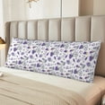 thumbnail image 6 of Disketp Lavender Bicycle Print Body Pillow Cover - Super Soft 20x54 Body Pillow Case,Long Side Hidden Zipper, 6 of 8