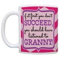 thumbnail image 2 of ThisWear Mothers Day Gift Succeed Should've Listened to Granny 11 ounce 2 Pack Coffee Mugs Pink Chevron, 2 of 4