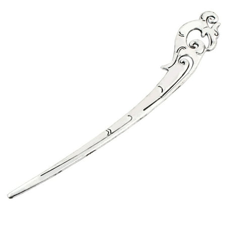 Women Metal Vintage Style Wedding Hair Clasp Hairpin Silver Tone 15.5cm (Best Hair Styles For Wedding)
