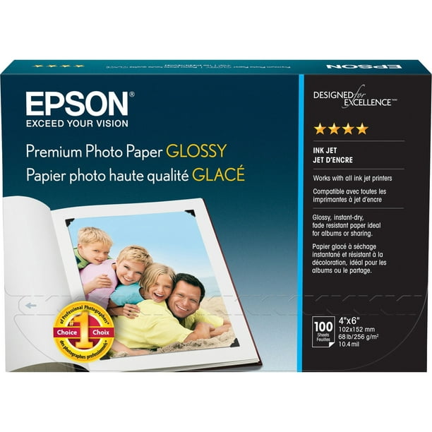 bom Waakzaam Acteur Epson, EPSS041727, Borderless Premium Glossy Photo Paper, 100 / Pack, White  - Walmart.com