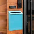 thumbnail image 6 of Wall Mounted Mailbox Letter Box Rainproof Large Capacity Wall Hanging Mail Box Decorative Drop Box Metal Postbox for Gate Outdoor Decoration Blue, 6 of 9
