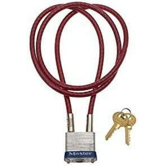 Master Lock 719D Laminated Padlock & Cable