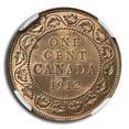 thumbnail image 3 of 1912 Canada Large Cent George V MS-64 NGC (Red/Brown), 3 of 3