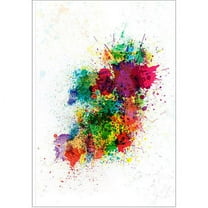 Trademark Art "Ireland Paint Splashes" Canvas Art by Michael Tompsett