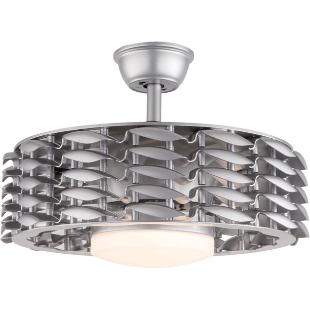 Oukaning 22" Ceiling Fan with Light Modern Bladeless Ceiling Fan Lamp