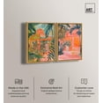 thumbnail image 2 of The Greenhouse 2 Panel Set Canvas Print Maximalist Art Print by Art Remedy, Gold Frame, 30 x 45, 2 of 5