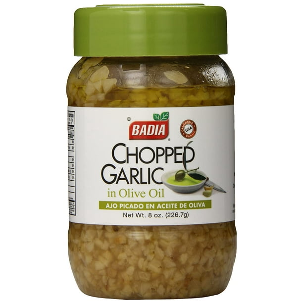 Badia Chopped Garlic in Olive Oil, 8 Ounce (Pack of 12)