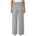 thumbnail image 5 of larppty Linen Pants Women Summer Elastic Waist Drawstring Straight Leg Pants Flowy Beach Vacation Lounge Trousers with Pocket (Light Gray, XL), 5 of 9