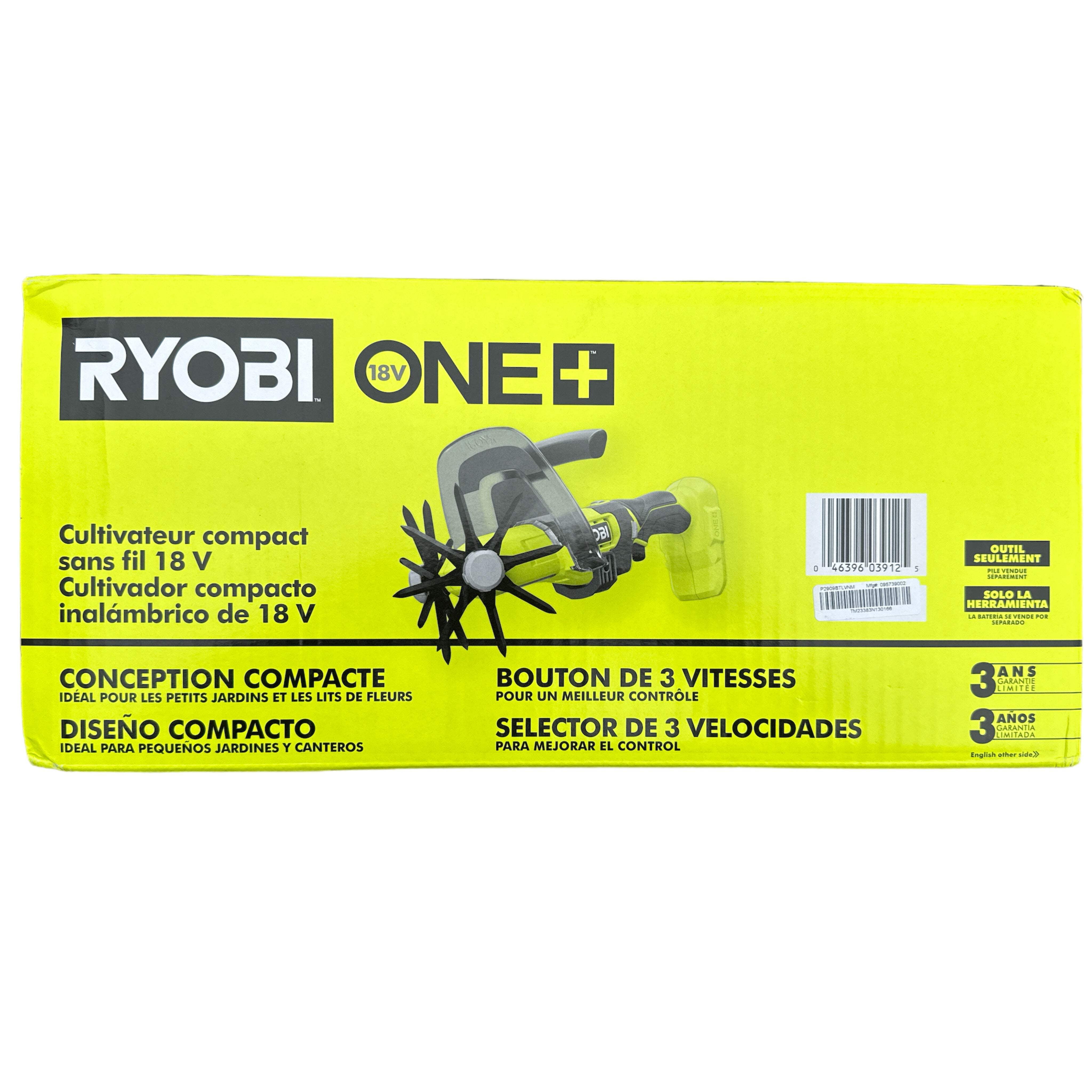 RYOBI ONEAND 18V Cordless Compact Battery Cultivator Tool ONLY P2909BTL