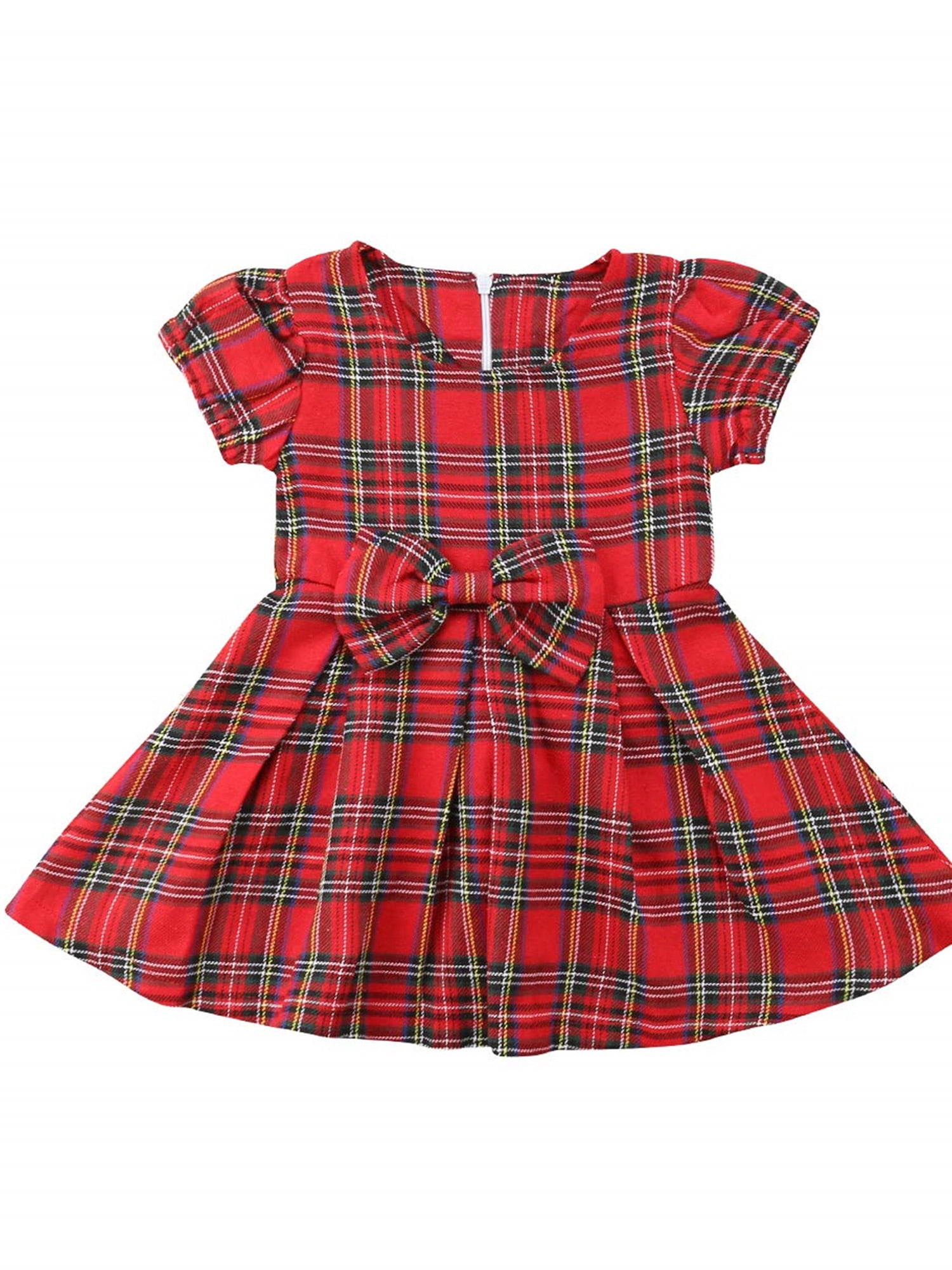 red plaid baby dress