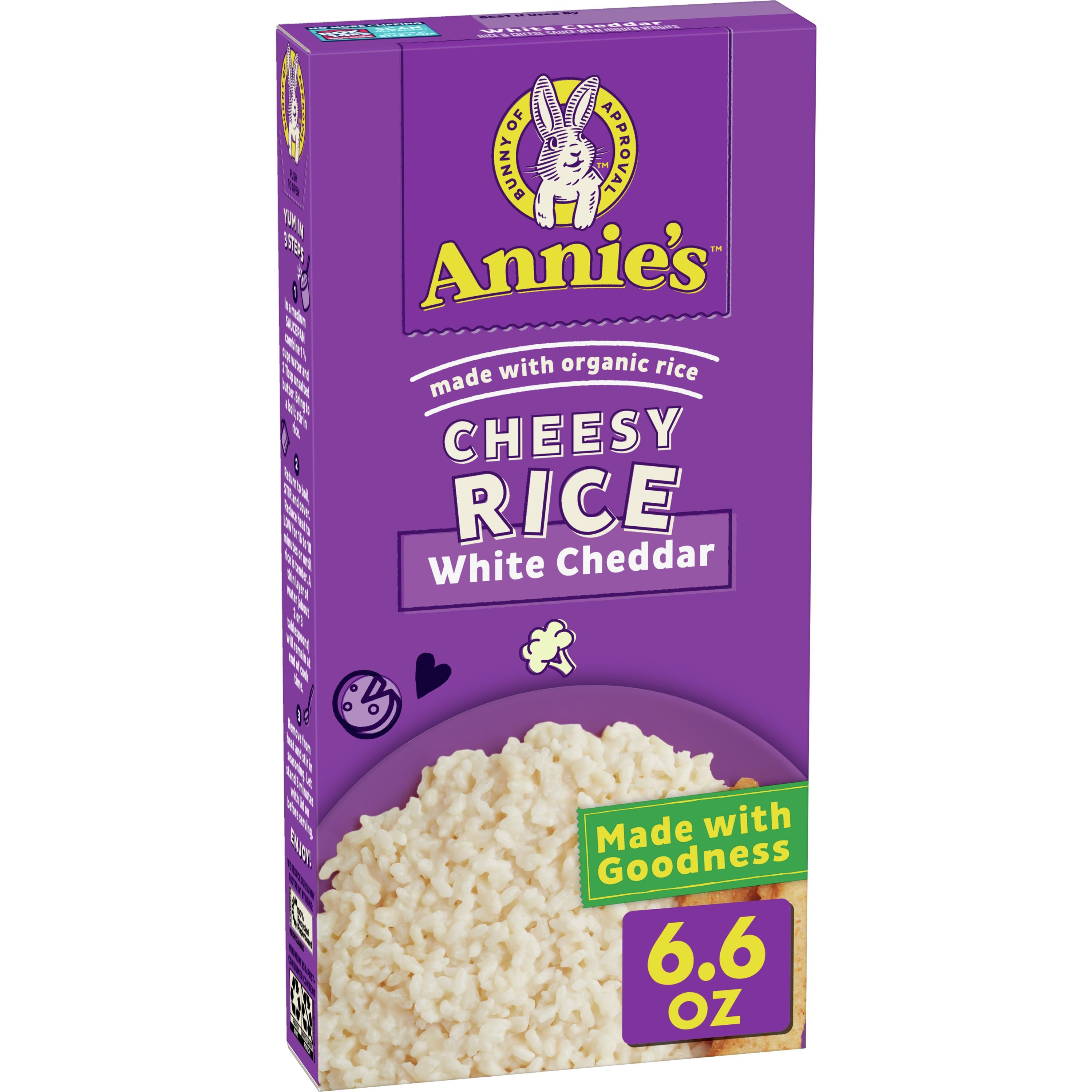 Annie's Cheesy Rice, White Cheddar with Hidden Veggies, 6.6 oz