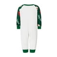 thumbnail image 4 of Elippeo Christmas Pajamas for Family Long Sleeve Santa Snowman Reindeer Print Tops + Pants Set Winter Sleepwear, 4 of 10