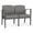 Metal Gray, variant on Amherst Steel Reception Waiting 2-Seat Chair / Charcoal Steel / Navy Blue