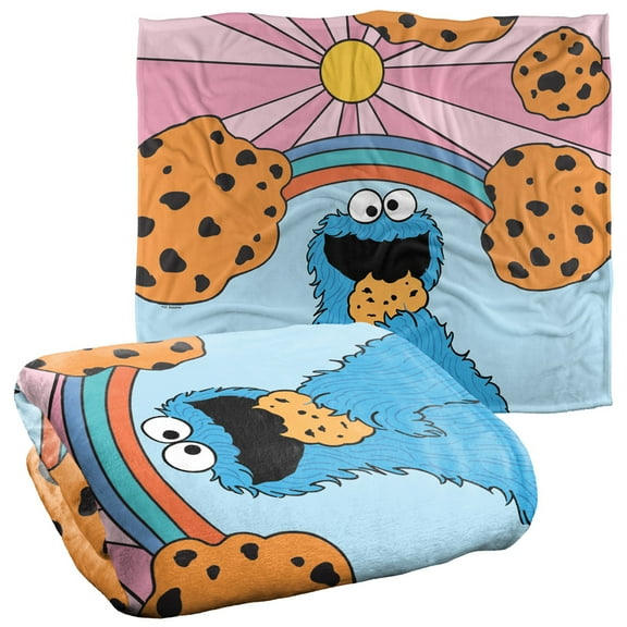 Sesame Street Cookie Monster Sunrise Officially Licensed Silky Touch Super Soft Throw Blanket 50' x 60'