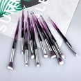thumbnail image 5 of Juego de 10 brochas de maquillaje para ojos, color morado, con mango de diamante, para sombra de ojos, cosméticos profesionales, herramientas de maquillaje para labios y cejas, 5 of 5