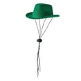 thumbnail image 2 of Encantador sombrero para mascotas suave con correa para la barbilla, accesorios para fotos, decoración de cachorros para fiestas temáticas, Verde Fernando Sombrero de vaquero para mascotas, 2 of 8