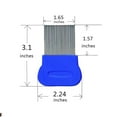 thumbnail image 4 of 3 Pack Dog Hair Flea Comb, Stainless Pin Dog Cat Grooming Tick Lice Comb,comb Set Of 3 Blue, 4 of 4