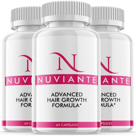 (3 Pack) Nuviante - Dietary Supplement for Hair Support - Revive and Nourish Hair Growth Advanced Formula - Boost Shine & Thickness - 180 Capsules