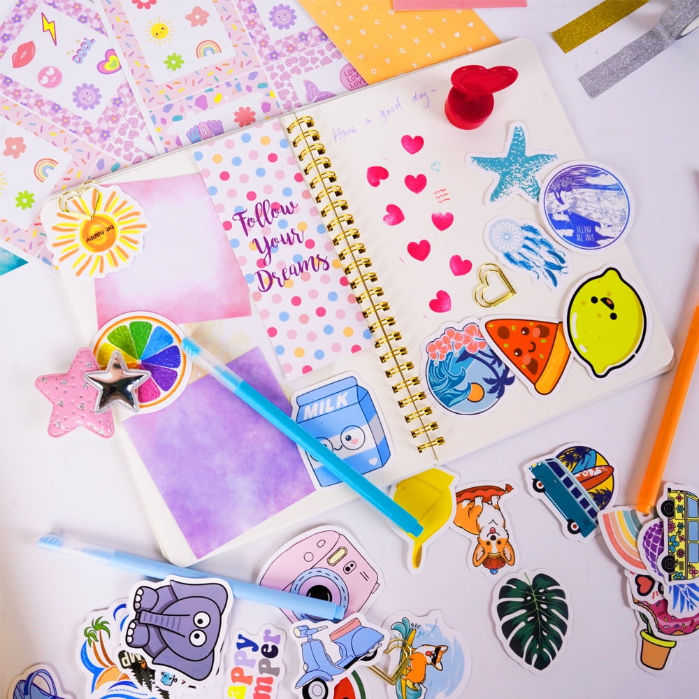 DIY Journal Kit for Girls, Journaling Notebooks Art Crafts Kit, Teen Tween Girls Gifts for 8 9 10 11 12 13 14 Year Old Girl, Scrapbook & Diary Supplies Set