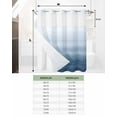 thumbnail image 6 of No Hook Shower Curtains with Snap in Liner, Blue Ombre Waterproof Fabric Shower Curtain, Watercolor Abstract Minimalist Art Double Layers & See-Through Top Window Bathroom Curtains 66''x72'', 6 of 6
