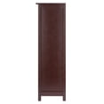 thumbnail image 5 of Winsome Wood Granville 7-Pc Storage Shelf, 3-Section Shelf & 6 Foldable Chocolate Corn Husk Baskets, Walnut Finish, 5 of 11