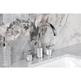 thumbnail image 4 of Kingston Brass FSC8921KNL Convergent Two-Handle 3-Hole Deck Mount Widespread Bathroom Faucet with Knurled Handle and Brass Pop-Up in Polished Chrome, 4 of 8