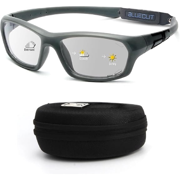 BLUE CUT Sports Protection Goggles, Photochromic Lenses Safety Glasses for Basketball, Pickleball Indoor & Outdoor Sports