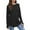 Black, variant on Wyobmus Womens Long Sleeve Shirts Crew Neck Tunic Tops Casual Solid Color Loose Fit Thumb Hole Sleeve T-Shirts Olive Green