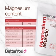 BetterYou Magnesium Muscle Bath Flakes - Mineral Bath Salts For Muscle Recovery - Post-Workout Soak For Sore Muscles - Natural Magnesium - 2.3 lb
