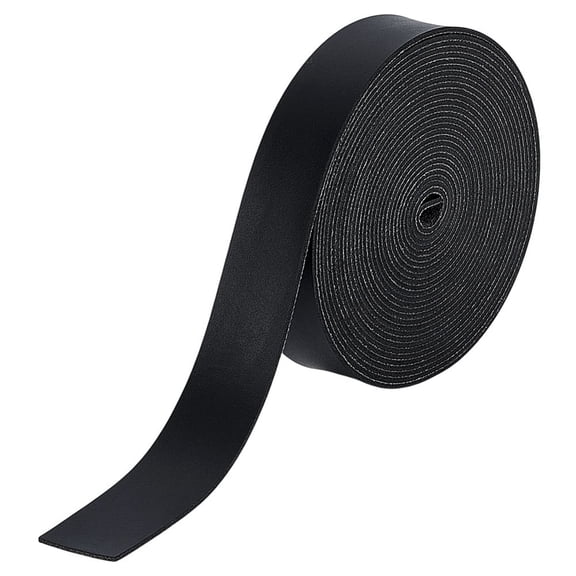 197inch Flat Leather Straps 1Inch Wide Black Full Grain Leather Strip 1.6mm Thick Soft Straps for DIY Art Crafts Tooling Belt