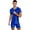 Blue, variant on YEAHDOR Mens Short Sleeve Zipper Jumpsuit Workout Bodybuilding Bodysuit Swimwear Pink XL