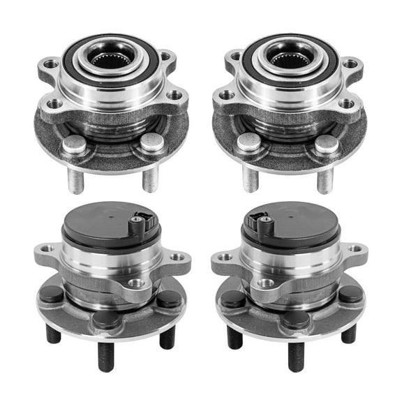 AutoShack Set of 4 Front and Rear Wheel Hub and Bearing Assembly Replacement for 2018-2020 Ford Edge 2018-2020 Lincoln Continental 2020 2023 Nautilus 2.0L 2.7L 3.5L 3.7L FWD 5 -Lugs HUB030400099