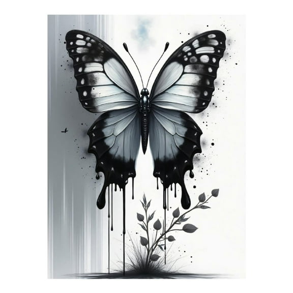 Diamond Art Kits for Adults - Classic Butterfly Print No.424 5D Frameless Dimond Painting Kit for Adults Beginner, Round Diamond Kits for Home Wall Decor, Gift for Women