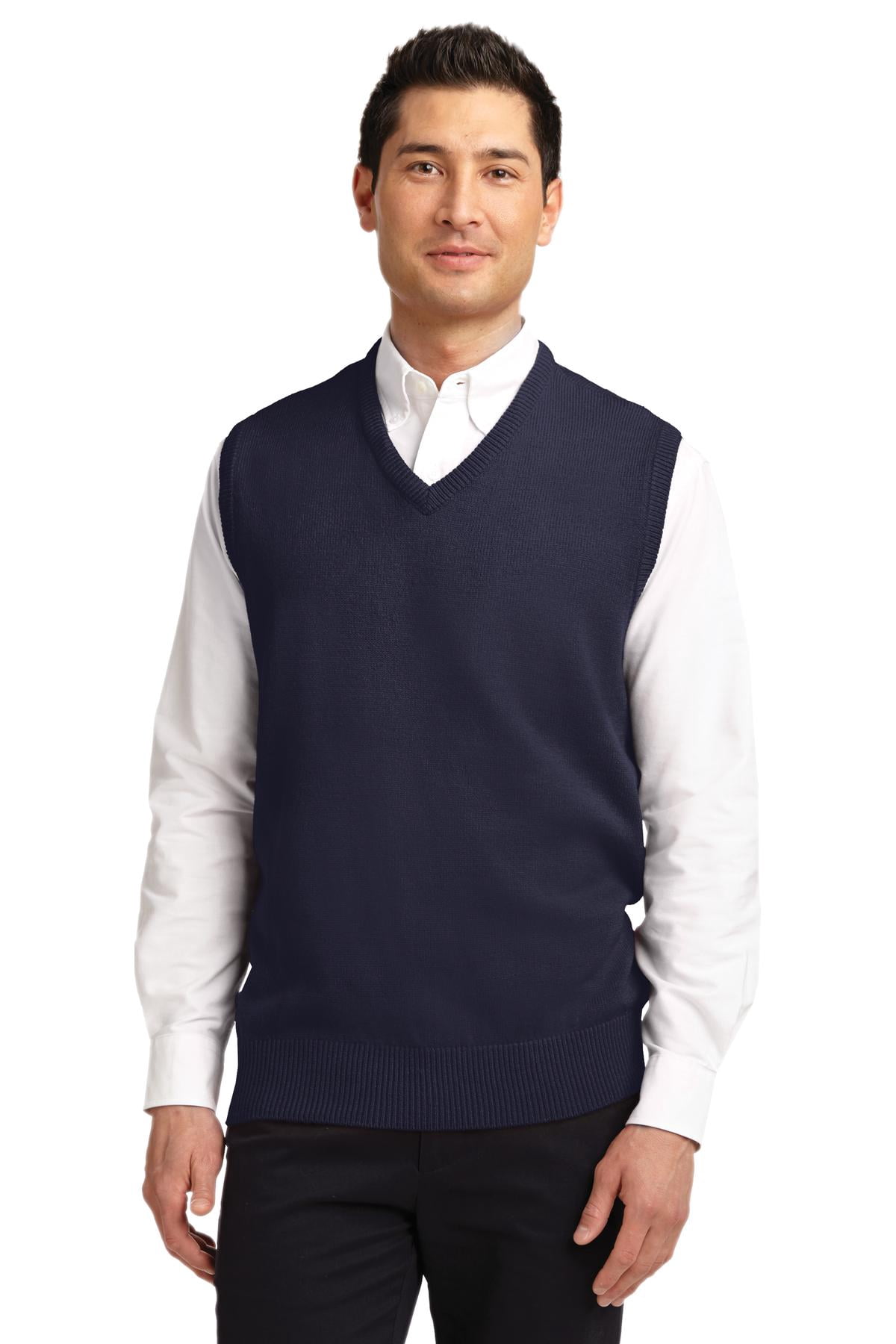 V Neck Sweater Vest-XS (Charcoal Grey 