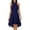 Navy, variant on Elainilye Fashion Dresses for Women 2024 Summer Round Neck Sleeveless Chiffon Double Layer Ruffles Pencil Dress Prom Dress,Blue