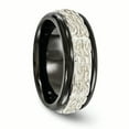 thumbnail image 4 of Edward Mirell Black Ti w/Sterling Silver Casted 9mm Band, 4 of 7