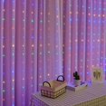 thumbnail image 3 of Cortina de luces USB para dormitorio con hadas navideñas y mando a distancia, regalo de Año Nuevo, colgante para árbol de Navidad, decoración para fiestas en el hogar, 3 of 5