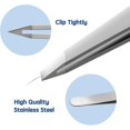 thumbnail image 3 of Las mejores pinzas del mundo Pinzas con punta de diamante - Pinzas para cejas de precisión con punta inclinada recubiertas de diamante, removedor de vello facial y encarnado - Perfectamente alineadas, 3 of 5