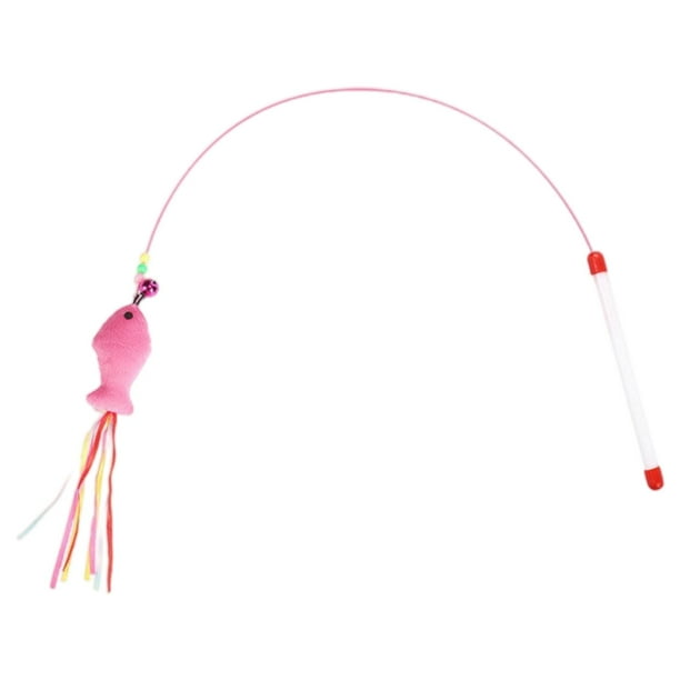Juguete interactivo con varita de alambre y cascabel para gatos, opción 3 745 cm