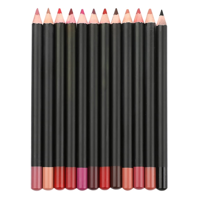 Lápices de lápices de lápices de labios de labios de maquillaje a prueba de agua de 12 unids (color surtido)