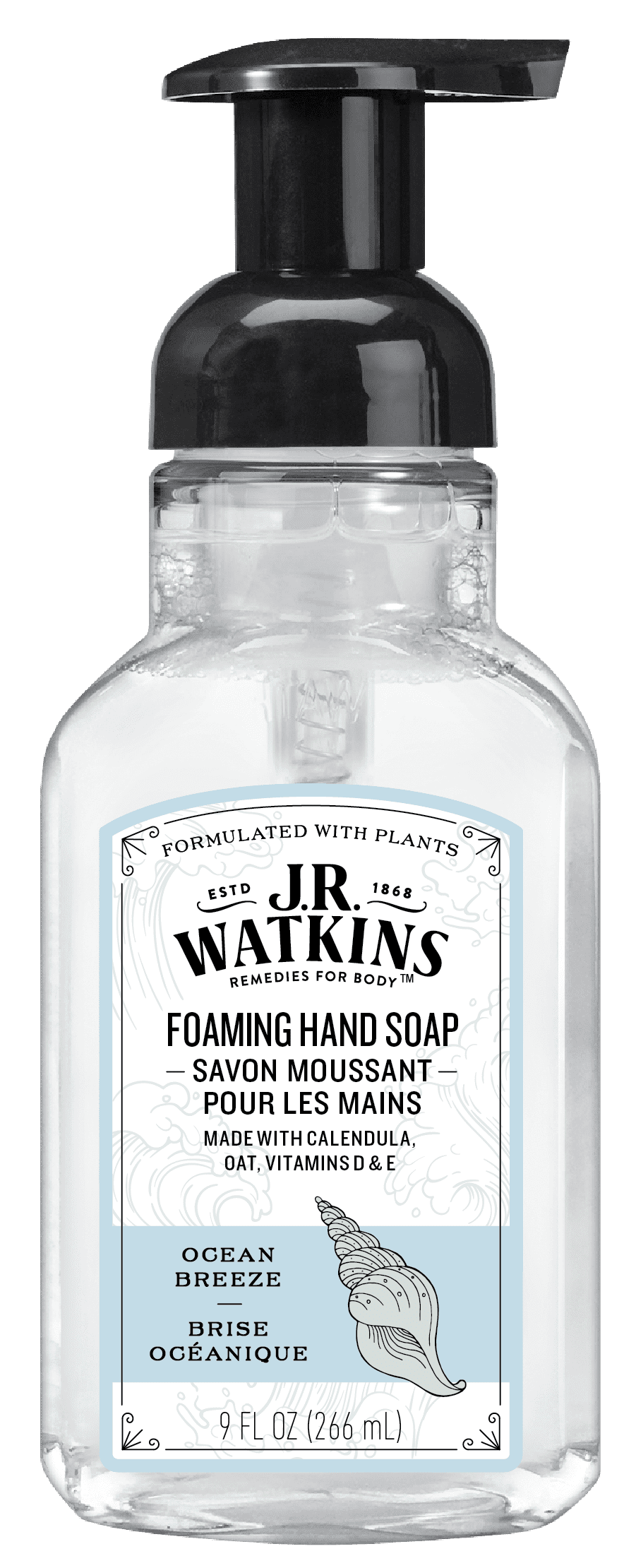 J.R. Watkins Foaming Hand Soap, Ocean Breeze, 9 fl oz