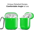 thumbnail image 4 of AirPods Case [Front LED Visible], GMYLE TPU Protective Shockproof Earbuds Case Cover Skin with Keychain Kit Set Compatible for Apple AirPods 1 & 2 (Clear Neon Green), 4 of 5