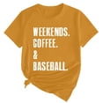 thumbnail image 2 of Séductiva T-Shirt à Manches Courtes pour Femmes jusqu'à 50 % de Réduction T-Shirt Imprimé Baseball Café Weekends Coton Col Rond Manches Courtes Décontracté, 2 of 4
