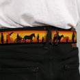 thumbnail image 4 of Buckle-Down Belt, Seatbelt Buckle Belt, Cowboy Silhouette Western Landscape Reds Black, 30 to 44 Inches, 4 of 9