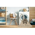 thumbnail image 2 of Ahgly Company Machine Washable Indoor Square Transitional Dark Gold Brown Area Rugs, 3' Square, 2 of 7