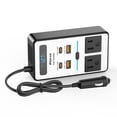 thumbnail image 1 of 200W Car Power Inverter DC 12V to 110V AC,Cigarette Lighter Adapter Plug with [65W USB-C]/USB-Fast Charger 24W/Multiple USB/Laptop car Charger with Voltage Display, 1 of 6