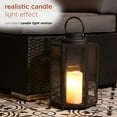 thumbnail image 5 of Alpine Corporation IVY104HH-S Alpine 14" Tall Hexagonal Solar Powered Metal Lantern with LED Lights, Black Outdoor Dcor, 5 of 10