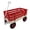 Red, variant on Red Wooden Wagon Cart, Heavy Duty All-Terrain Kids Wagon with Folding Handle, Classic Pull-Along Utility Wagon for Outdoor Garden Camping Beach